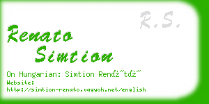 renato simtion business card